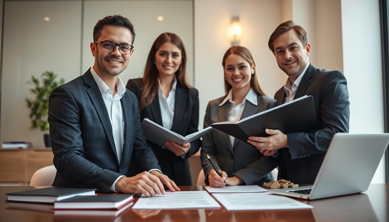 Senior legal team and family support